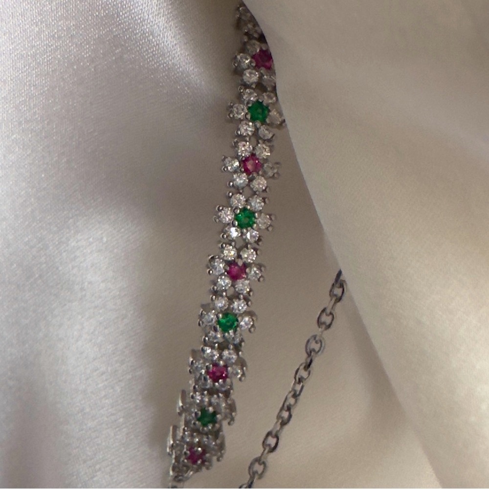 925 Artisanal Flower Bracelet ≿━━━━༺❀༻━━━━≾